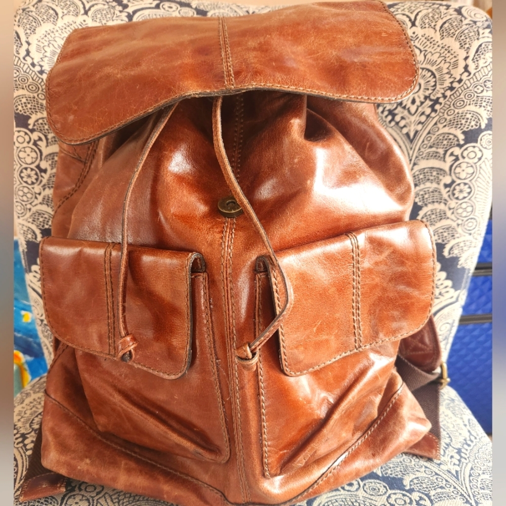Fossil Leather Backpack